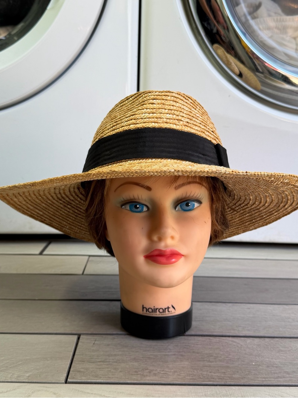 Brixton Natural Straw Fedora with Black Ribbon - Picture 5 of 9